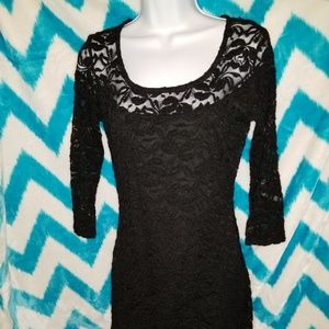 Black Lace Dress Size M